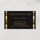 Makeup Artist - Gold Confetti & Hot Pink 💋 Lippen Visitenkarte (Rückseite)