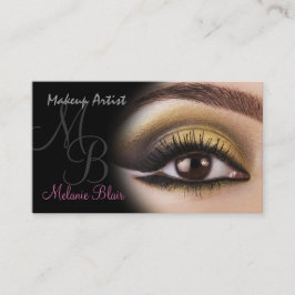 Makeup Artist Gold Eye Business Card Visitenkarte