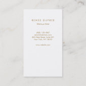 Makeup Artist Gold Glitzer Lipstick Beauty Salon Visitenkarte (Rückseite)