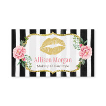 Makeup Artist Gold Lippen Romantische Streifen