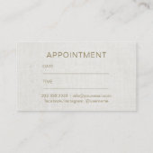 Makeup Artist Gold Lips & Dryer Salon Terminkarte (Rückseite)