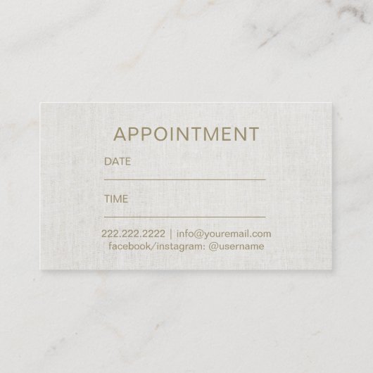 Makeup Artist Gold Lips & Dryer Salon Terminkarte (Rückseite)