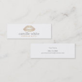 Makeup Artist Gold Lips Mini Visitenkarte (Vorne/Hinten)
