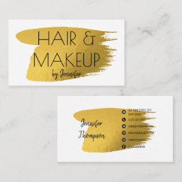 Makeup Artist Gold Minimalistisch Social Media Ico Visitenkarte