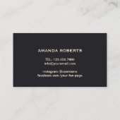 Makeup Artist Gold Script Moderne dunkle Lippen Visitenkarte (Rückseite)