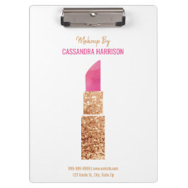 Makeup Artist Gold Sequel Wasserfarbene Schönheit Klemmbrett