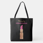 Makeup Artist Gold Sequin Glam Lipstick Salon Tasche (Vorderseite)