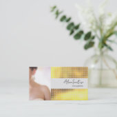 MakeUp Artist Gold Sequin Visitenkarte (Stehend Vorderseite)