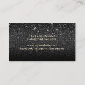 Makeup Artist Gold Tropfen Lift Moderner Schwarzer Visitenkarte (Rückseite)