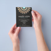 Makeup Artist Gold Verzierte Motif Black Menu List Flyer (Gruppe)