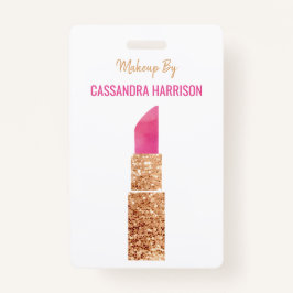 Makeup Artist Goldene Folge Wasserfarben Schönheit Ausweis