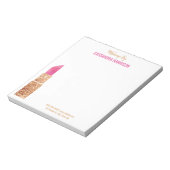 Makeup Artist Goldene Folge Wasserfarben Schönheit Notizblock (Rotiert)