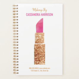 Makeup Artist Goldene Folge Wasserfarben Schönheit Planer