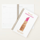 Makeup Artist Goldene Folge Wasserfarben Schönheit Planer (Anzeige)