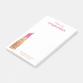 Makeup Artist Goldene Folge Wasserfarben Schönheit Post-it Klebezettel (angewinkelt)