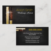 Makeup Artist/Goldener Sparkle Mascara Visitenkarte (Vorne/Hinten)