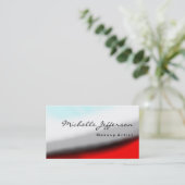 Makeup Artist Gray Red Blue White Business Card Visitenkarte (Stehend Vorderseite)