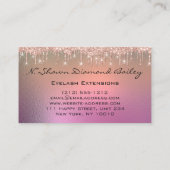 Makeup Artist Green Eyelash Rose Ombre Visitenkarte (Rückseite)