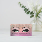 Makeup Artist Green Eyelash Rose Ombre Visitenkarte (Stehend Vorderseite)
