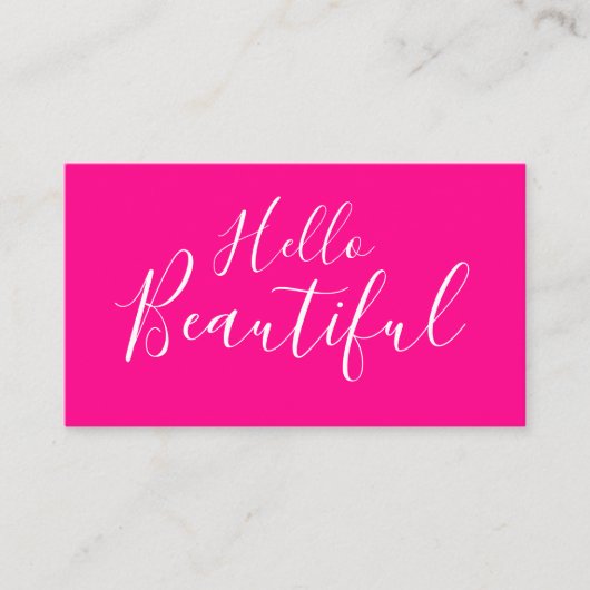 Makeup artist / haar stylist trendy pink visitenkarte (Vorderseite)