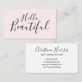 Makeup artist / haarstylistische trendige Visitenk Visitenkarte (Vorne/Hinten)