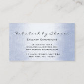 Makeup Artist Hair 3D Effect Tropfen Rose BLUE Visitenkarte (Rückseite)