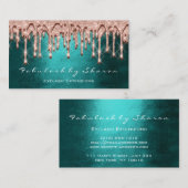 Makeup Artist Hair 3D-Effekt Tropfen Rose Schwarz Visitenkarte (Vorne/Hinten)