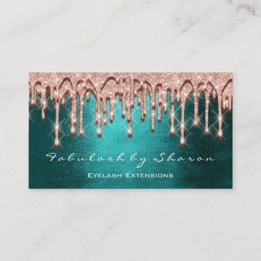 Makeup Artist Hair 3D-Effekt Tropfen Rose Schwarz Visitenkarte (Vorderseite)