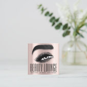 Makeup Artist Hair Eyelash Lux Rose QR CODE Quadratische Visitenkarte (Stehend Vorderseite)