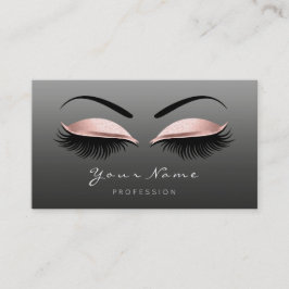 Makeup Artist Hair Lashes Pink Schwarz-weiße Augen Terminkarte