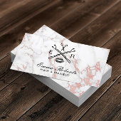 Makeup Artist Hair Salon Beauty Logo Trendy Marmor Visitenkarte