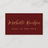 Makeup Artist Hair Salon Business Card Visitenkarte (Vorderseite)
