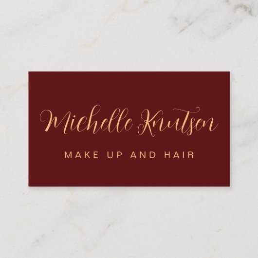 Makeup Artist Hair Salon Business Card Visitenkarte (Vorderseite)