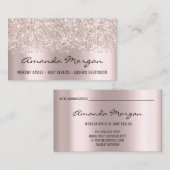 Makeup Artist Hair Salon Eyelash Extension Rose Visitenkarte (Vorne/Hinten)
