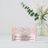 Makeup Artist Hair Salon Eyelash Extension Rose Visitenkarte (Stehend Vorderseite)