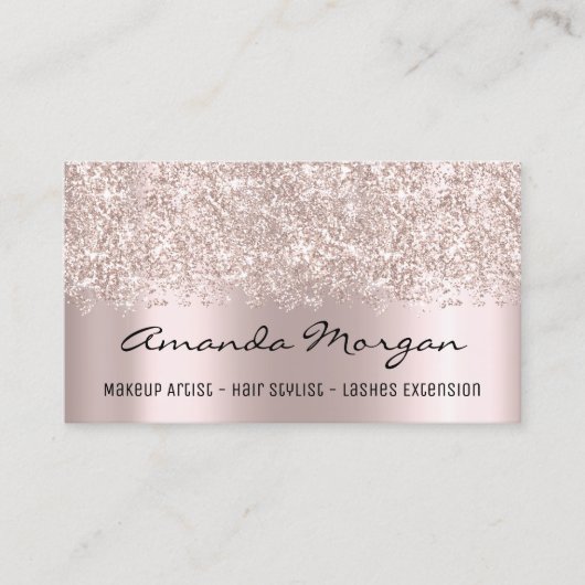 Makeup Artist Hair Salon Eyelash Extension Rose Visitenkarte (Vorderseite)
