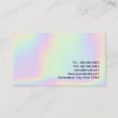 Makeup Artist Hair Salon Holographic Foto Visitenkarte (Rückseite)