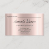 Makeup Artist Hair Salon Lash Event Blogger Rose Visitenkarte (Rückseite)