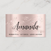 Makeup Artist Hair Salon Lash Event Blogger Rose Visitenkarte (Vorderseite)