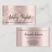 Makeup Artist Hair Salon Lash Event Plan VIP Visitenkarte (Vorne/Hinten)