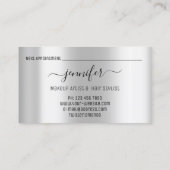 Makeup Artist Hair Salon Lash Extension Grau Visitenkarte (Rückseite)