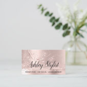 Makeup Artist Hair Salon Lash Extension Rose Visitenkarte (Stehend Vorderseite)