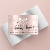 Makeup Artist Hair Salon Lash Logo Blogger Rose Visitenkarte