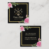 Makeup Artist Hair Salon Moderner Blumenmarkt Quadratische Visitenkarte (Vorne/Hinten)