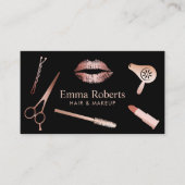 Makeup Artist & Hair Salon Rose Goldenes Jahr Terminkarte (Vorderseite)