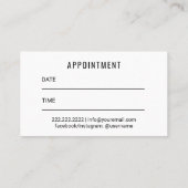 Makeup Artist Hair Salon Tropical Palm Blätter Terminkarte (Rückseite)