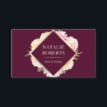 Makeup Artist Hair Salon Vintage Blumenburg Visitenkarte<br><div class="desc">Makeup Artist Hair Salon Vintage florale Burgund Red Business Cards.</div>