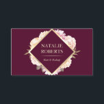 Makeup Artist Hair Salon Vintage Blumenburg Visitenkarte<br><div class="desc">Makeup Artist Hair Salon Vintage florale Burgund Red Business Cards.</div>