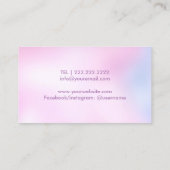 Makeup Artist Hair Salon Wasserfarbe Pink Ombre Visitenkarte (Rückseite)