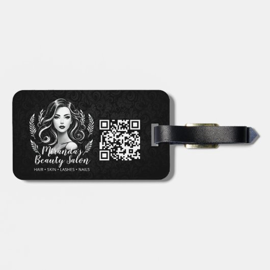 Makeup Artist Hair Stylist Beauty Salon Lash Brows Gepäckanhänger (Rückseite horizontal)